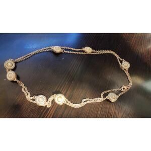 Vintage 1970s Medallion Gold-Toned Necklace & Belt | Adjustable Belt or Necklace